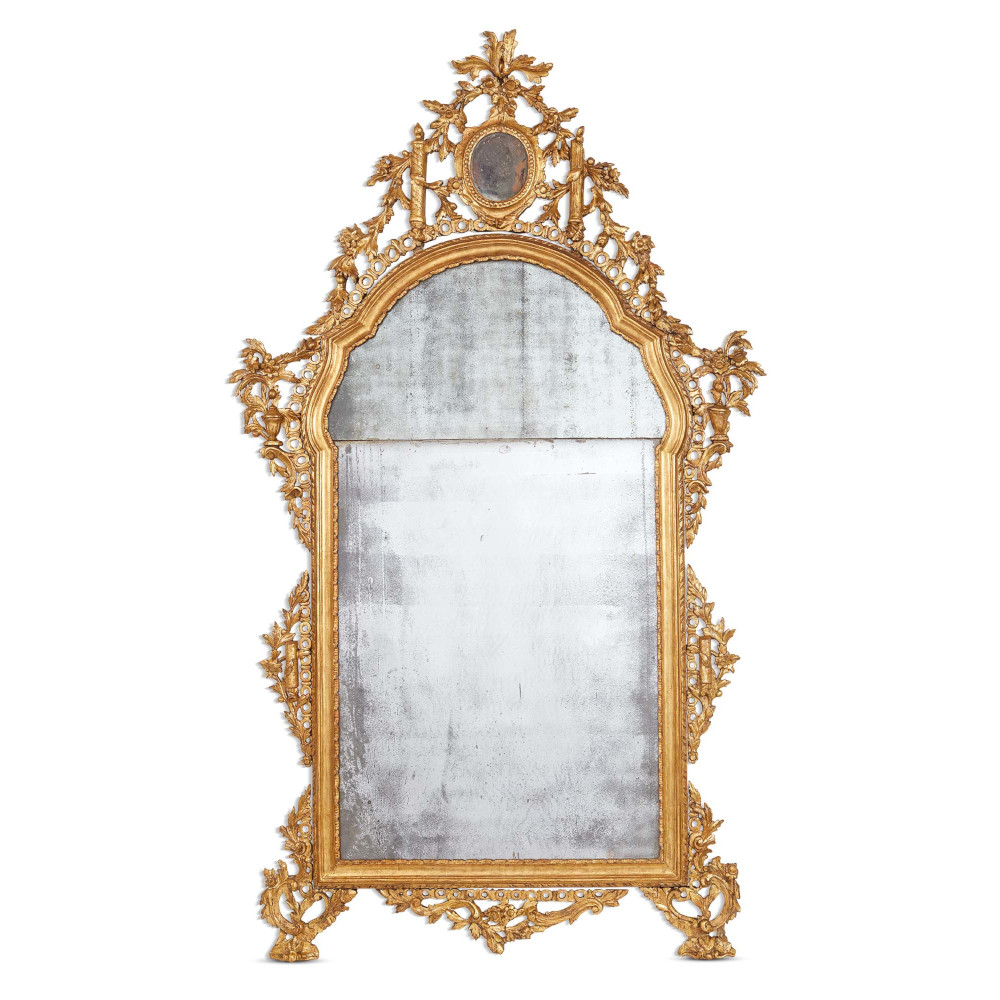 Specchiera in legno dorato