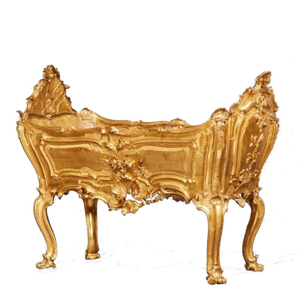 Culla in legno dorato