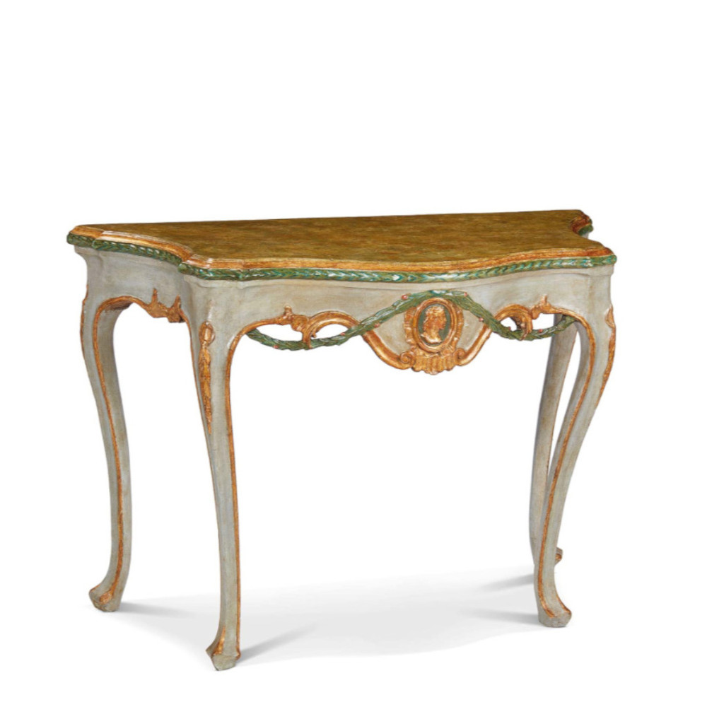 Coppia di consoles in legno laccato