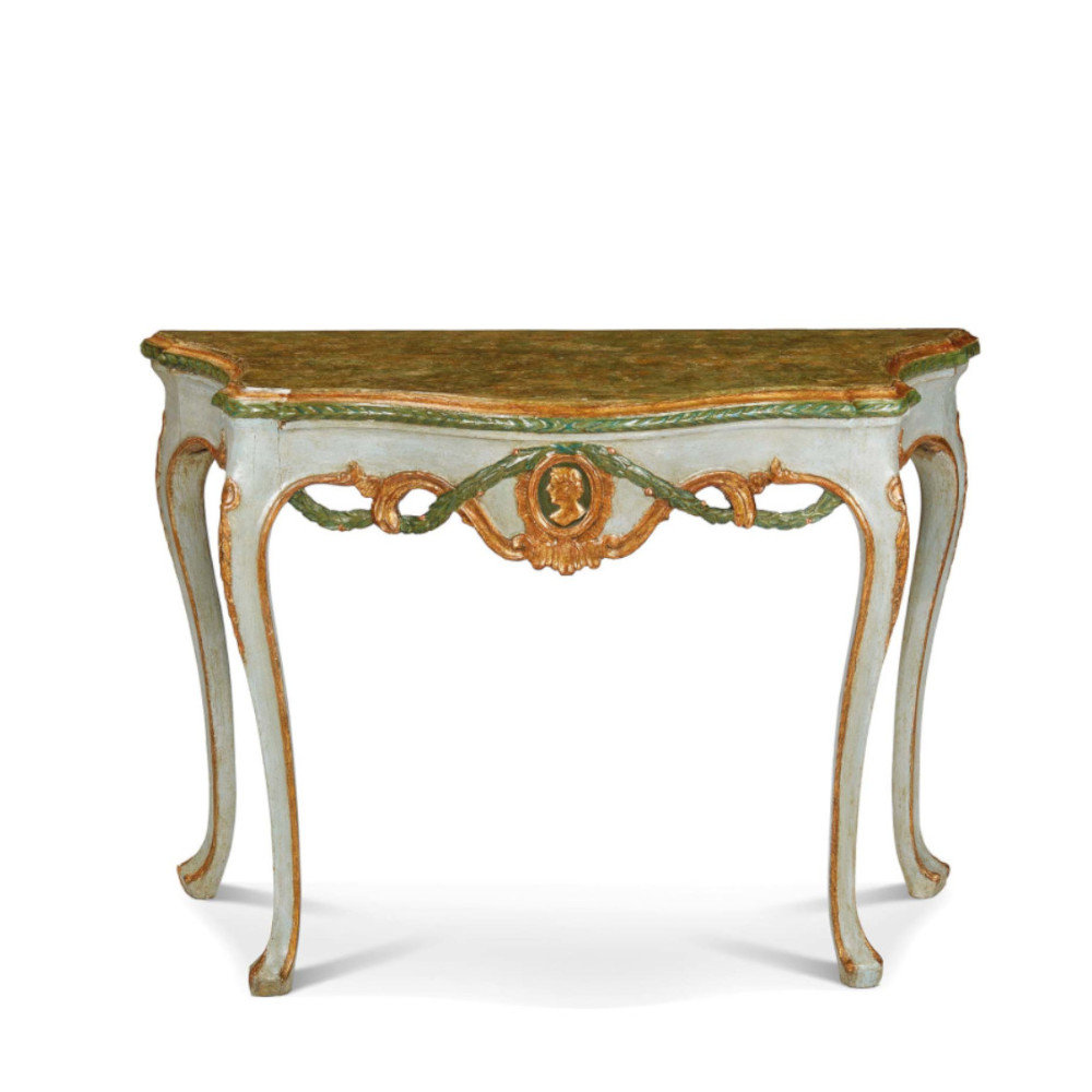 Coppia di consoles in legno laccato