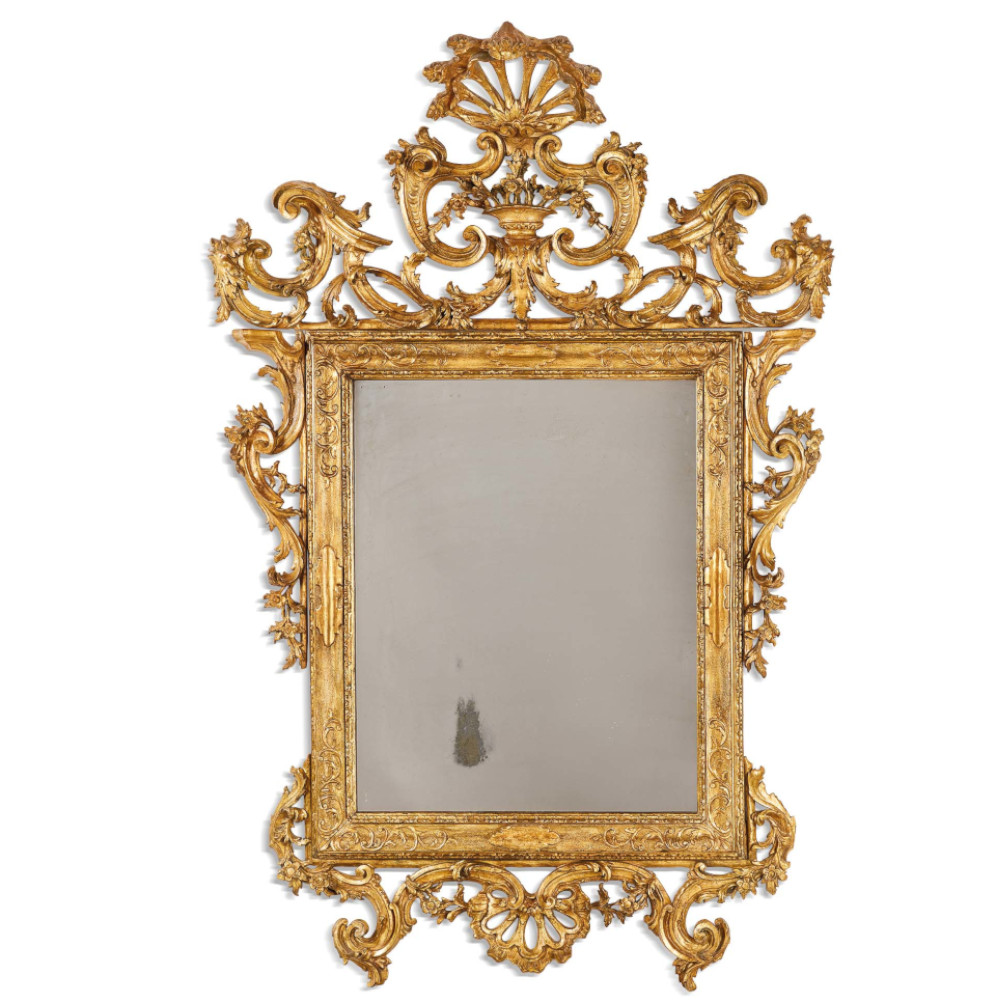 Specchiera in legno dorato1