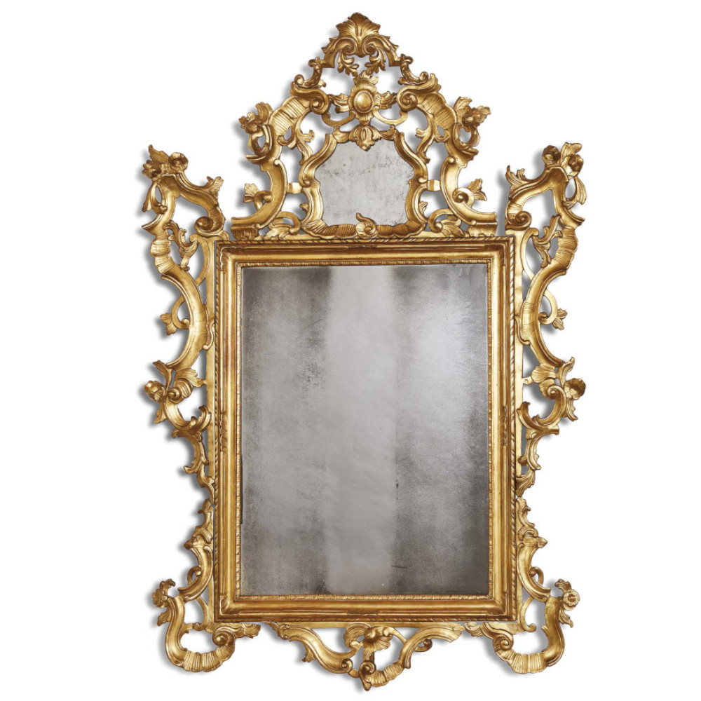 Specchiera in legno dorato Luigi XV