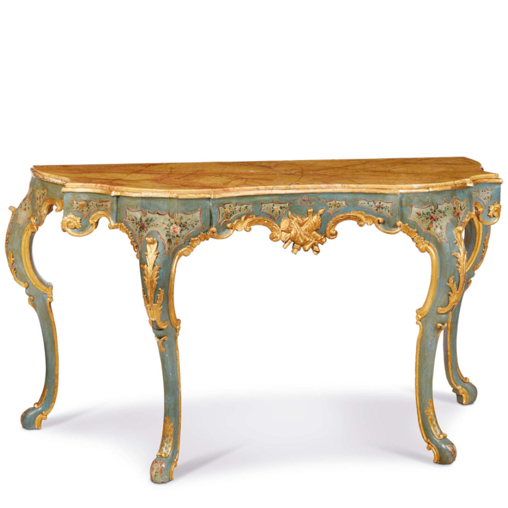 Coppia di consoles in legno laccato