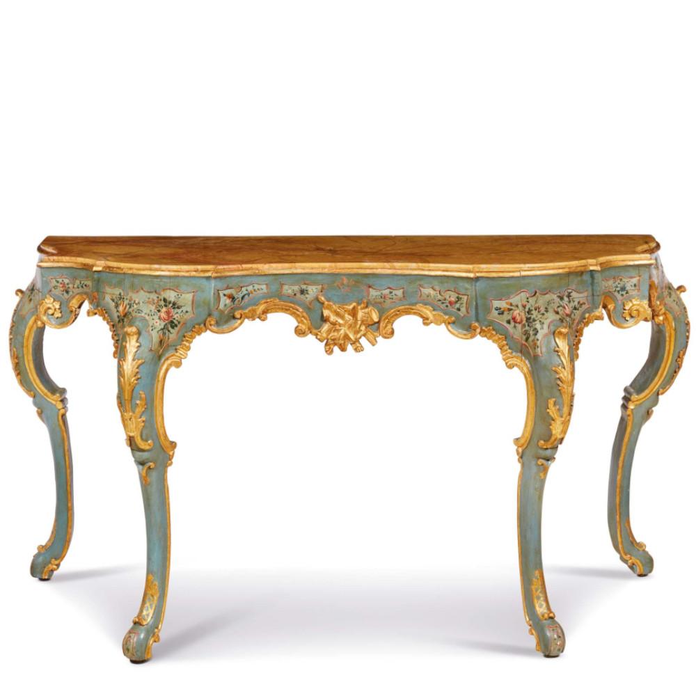 Coppia di consoles in legno laccato