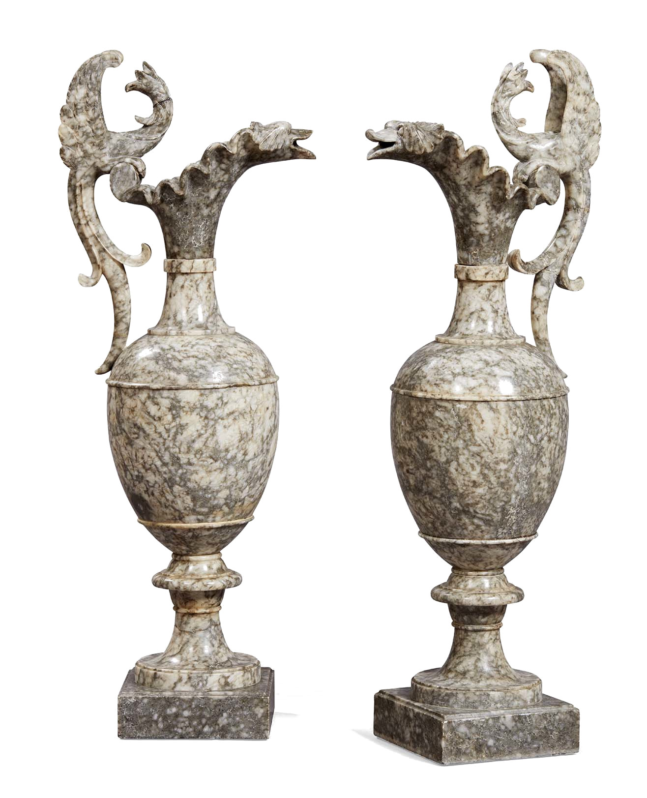 Coppia di vasi in alabastro, Toscana, XIX secolo